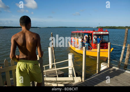 boat-bus which connects Cabedelo to Joao Pessoa, Brazil Stock Photo
