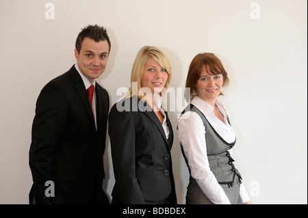 three young lawyers Stock Photo