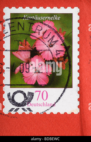 German postal stamp for European International letters (2009) Stock Photo
