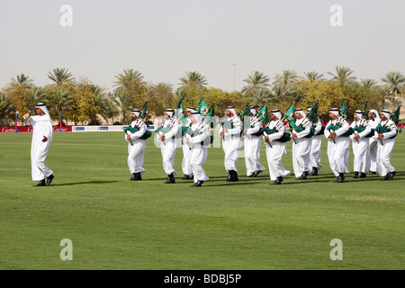 Music group at the Cartier International Dubai Polo Challenge 2007, Dubai, United Arab Emirates Stock Photo