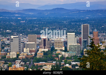 Skyline of Portland Oregon Stock Photo