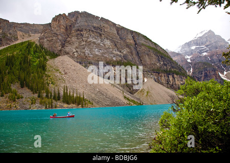 Banff National Park and Bow Lake and Bow Glacier in the Canadian Rocky Mountain Canada Alberta North America Stock Photo