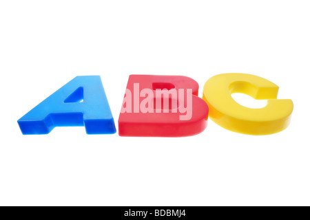 Plastic Alphabets Stock Photo