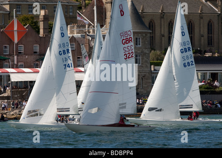 Dinghy yacht racing Cowes Week Stock Photo
