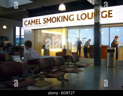 Smoking lounge at an airport Stock Photo