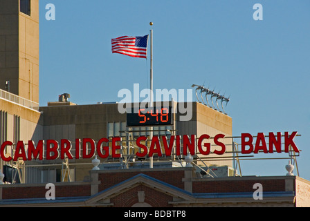 Cambridge Savings bank Harvard square Boston Stock Photo