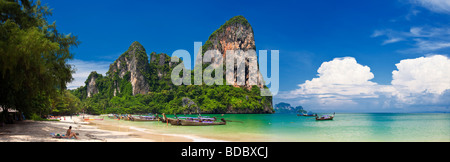 A  panoramic view of Railay beach, Thailand Stock Photo