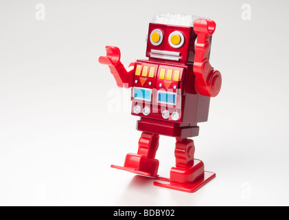 Red toy robot Stock Photo