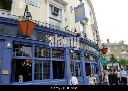 The Sun in Splendour pub in Portobello Road Notting Hill London England Stock Photo