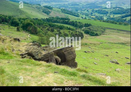 Stanage Edge in Peak District National Park Derbyshire England Stock Photo