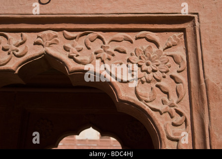 Ornaments and carvings in Fatehpur Sikri, India, Asia Stock Photo