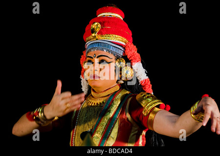 Nangyar Koothu - solo performance, classical dance drama of Kerala Stock Photo