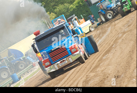 Great Eccleston agricultural show tractor pull Stock Photo