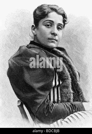 Duse, Eleonora, 3.10.1858 - 21.4.1924, Italian actress, portrait, wood engraving, circa 1900, Stock Photo