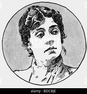 Duse, Eleonora, 3.10.1858 - 21.4.1924, Italian actress, portrait, drawing, 1899, , Stock Photo