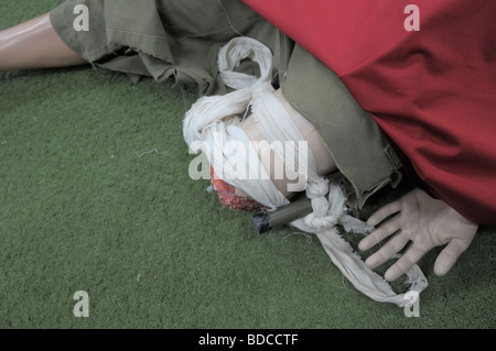 A plastic resus dummy in the IDF military paramedic training school in Israel Stock Photo