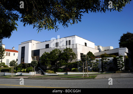 Expensive houses of the rich and famous along Sea Cliff Avenue and El Camino Del Mar in San Francisco. California. USA. Stock Photo