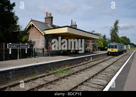 County School railway station, Norfolk, England Stock Photo