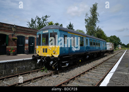 County School railway station, Norfolk, England. Stock Photo