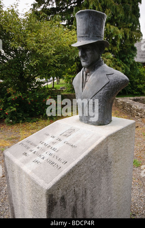 Commemorative statue to Archdeacon Bartholomew Cavanagh, founder of Knock church Stock Photo