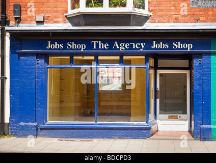 Empty closed Job Shop Employment Agency, England, UK Stock Photo