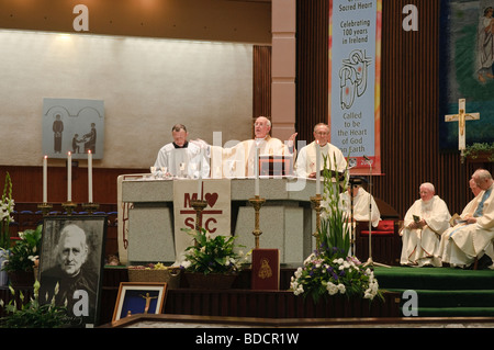 Cardinal Sean Brady, Primate of All Ireland and Bishop of Armagh conducting mass at Our Lady of Knock Basilica Stock Photo