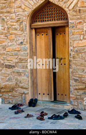 Mosque at the village of  Birkat Al Mawz  Sultanate of Oman Stock Photo