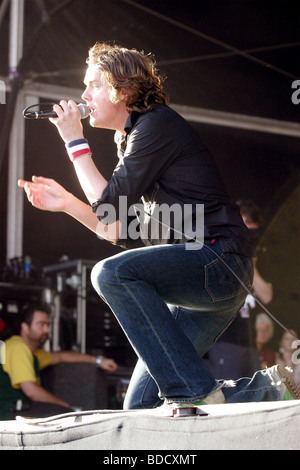 KEANE  - UK rock singer at the Chelmsford, England, V Festival in 2004 Stock Photo
