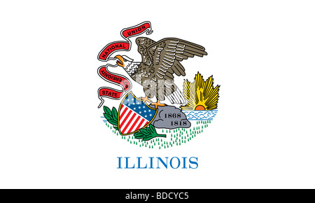 Illinois state flag Stock Photo