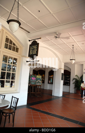 sign to the Long Bar in Raffles Hotel, Raffles Hotel Arcade, Singapore Stock Photo