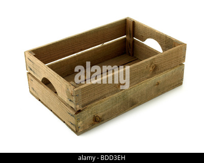 empty wooden crate Stock Photo