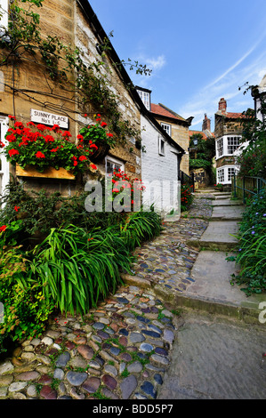 Back street detail in the North Yorkshire fishing village of Robin Hood's Bay Stock Photo