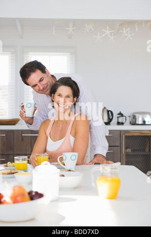 Couple having breakfast Stock Photo