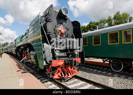Soviet steam locomotive P36-0001. Built in 1950. Stock Photo