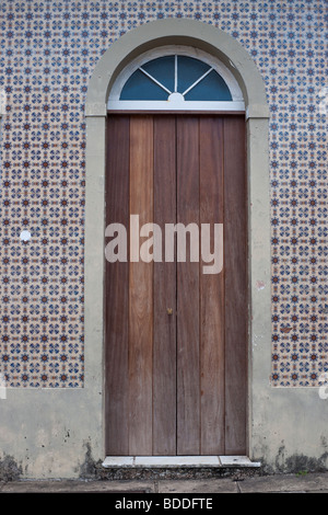 View of a typical house in São Luís, Brazil (Maranhão's capital) Stock Photo