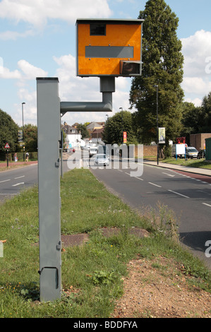 The front of a GATSO speed camera on the Uxbridge Road, outside Ealing Hospital, West London, UK. Stock Photo