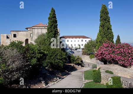 Pousada de Palmela, the historical luxury hotel inside the Palmela Castle. Palmela, Setubal District, Portugal. Stock Photo