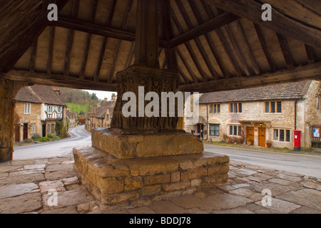 The Market Cross Castle Combe Chippenham Wiltshire England Stock Photo