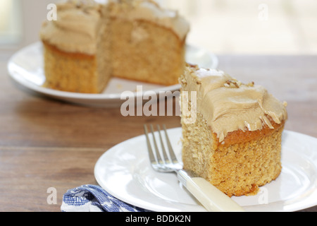 Coffee and Walnut Cake Stock Photo