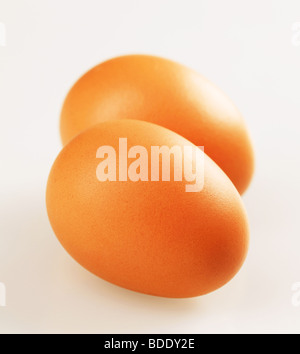 Brown shelled eggs Stock Photo