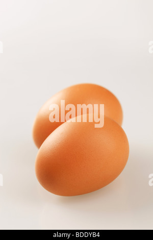 Brown shelled eggs Stock Photo