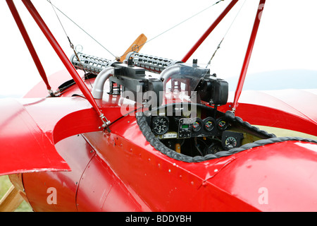 Replicas of historical airplanes from World War 1st. Stock Photo