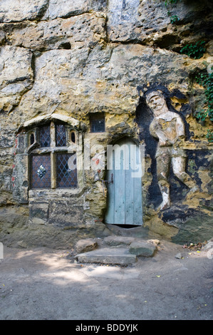 The house in the rock Knaresborough UK Stock Photo