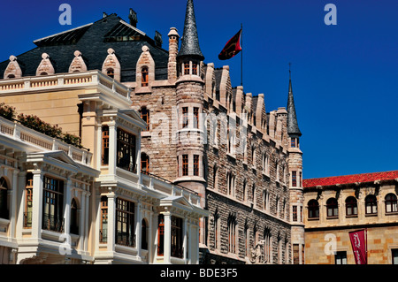 Spain, St. James Way: Casa de Botines in Leon Stock Photo