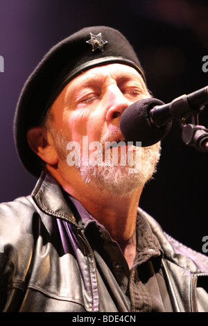 Richard Thompson close up shot from Fairport Convention's Cropredy Festival 14th August 2009 Stock Photo