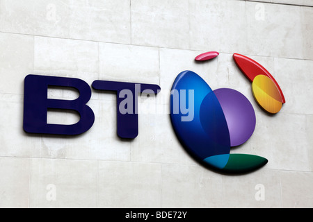 bt sign outside the bt centre on newgate street london uk Stock Photo