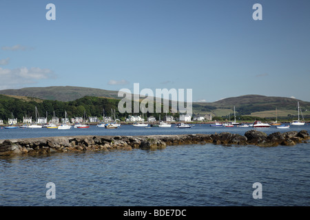 Kames Bay Millport, looking across to the east side of the Island of Great Cumbrae in the Firth of Clyde, Scotland, UK Stock Photo