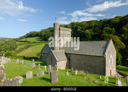 St Winnifred's Church Branscombe Devon. Typical Devon English Countryside. Stock Photo