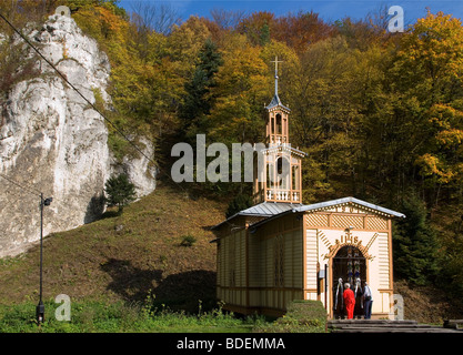 Picturesque old wooden church in Ojcow National Park, Poland Stock Photo