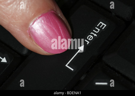 enter button on a computer keyboard Stock Photo